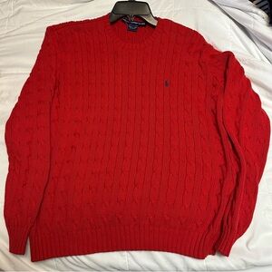 Ralph Lauren Sport red sweater.